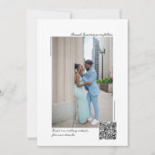 Met de hand geschreven foto save the date kaart (Achterkant)