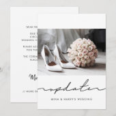 Met de hand geschreven foto van uitgestelde huweli aankondiging (Voorkant / Achterkant)