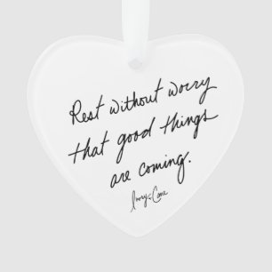 Met de hand geschreven goede dingen Inspirerend ha Ornament
