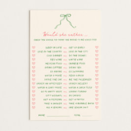 Met de hand geschreven groene roze zou ze liever s