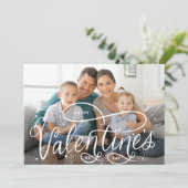 Met de hand geschreven Happy Valentine's Day Foto Feestdagenkaart (Staand voorkant)