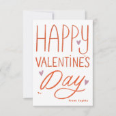 Met de hand geschreven Happy Valentine's Day Foto Kaart (Voorkant)