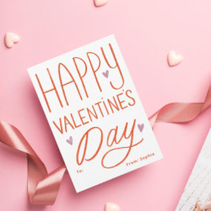 Met de hand geschreven Happy Valentine's Day Foto Kaart