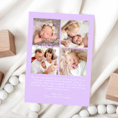 Met de hand geschreven Hello Lavendel Foto Collage Aankondiging