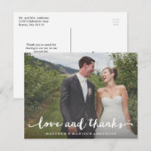 met de hand geschreven | Huwelijk Dank u Briefkaar Briefkaart (Voorkant / Achterkant)