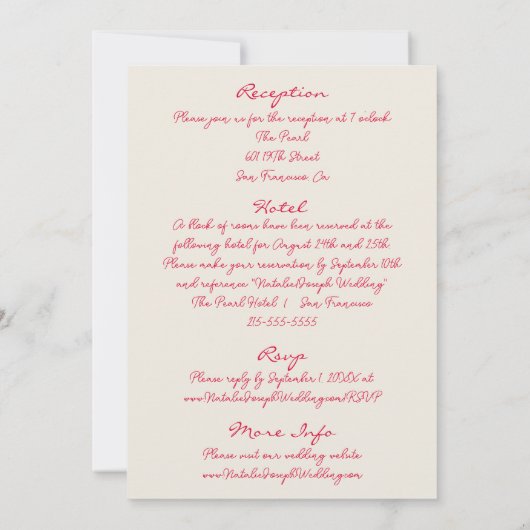 Met de hand geschreven in één kleurrijke retro pre kaart (Achterkant)