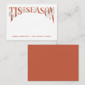 Met de hand geschreven Is het de tijd Kerstmis Notitiekaartje (Voorkant / Achterkant)