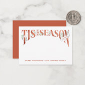 Met de hand geschreven Is het de tijd Kerstmis Notitiekaartje (Voorkant / Achterkant in situ)