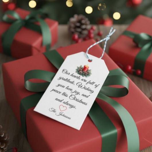 Met de Hand Geschreven Kerst Cadeaulabel