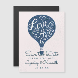 Met de hand geschreven liefde Navy blauwe ballon S