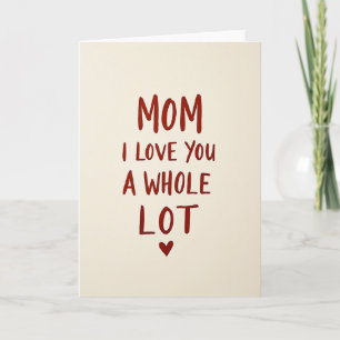 Met de hand geschreven liefdeskaart voor mama kaart