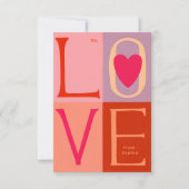 Met de hand geschreven LOVE-brieven Valentijnsfoto Kaart (Voorkant)