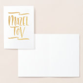 Met de hand geschreven Mazel Tov Gefeliciteerd Folie Kaarten (Display)
