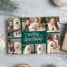 Met de hand geschreven Merry Christmas Groen 7 Fot