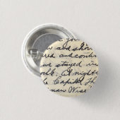 Met de hand geschreven met liefde ronde button 3,2 cm (Voorkant /achterkant)