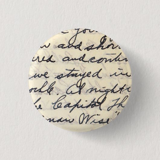 Met de hand geschreven met liefde ronde button 3,2 cm (Voorkant)