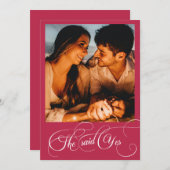 Met de hand geschreven monogram Viva Magenta foto  Kaart (Voorkant / Achterkant)