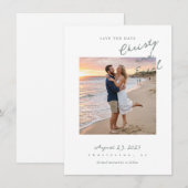Met de hand geschreven mos save the date (Voorkant / Achterkant)