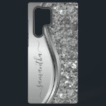 Met de hand geschreven naam zilveren metaal namaak samsung galaxy hoesje<br><div class="desc">Het ontwerp is een foto en de hoesjes zijn niet gemaakt met echte glitter, pailletten, metalen of houten. Dit ontwerp is ook beschikbaar voor andere telefoonmodellen. Kies Apparaat Type om andere iPhone-, Samsung Galaxy- of Google-hoesjes te bekijken. Sommige stijlen kunnen worden gewijzigd door Stijl te selecteren als dat een optie...</div>
