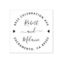 Met de hand geschreven Names Wedding Return-adres