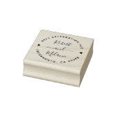 Met de hand geschreven Names Wedding Return-adres Rubberstempel (Stempel)