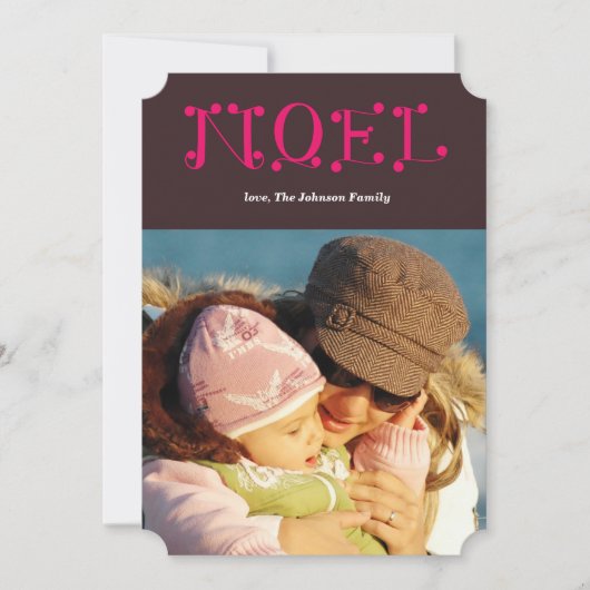 met de hand geschreven NOEL Feestdagenkaart (Voorkant)