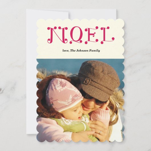 met de hand geschreven NOEL Feestdagenkaart (Voorkant)