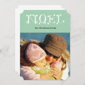 met de hand geschreven NOEL Feestdagenkaart (Voorkant / Achterkant)