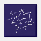 Met de hand geschreven nooit stoppen met Spirituee Magneet (Voorkant)