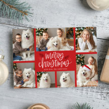 Met de Hand Geschreven Prettig Kerstmis Rood 7 Fot