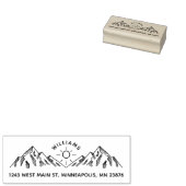 Met de hand geschreven rustieke aangepaste naam re rubberstempel (Gestempeld)