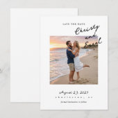 Met de hand geschreven save the date (Voorkant / Achterkant)