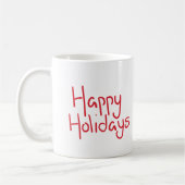 Met de hand geschreven script rode Prettig Kerstfe Koffiemok (Links)
