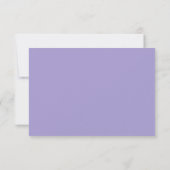 Met de hand geschreven script Violet trouw-QR-code RSVP Kaartje (Achterkant)