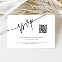 Met de hand geschreven script Witte Trouw QR Code