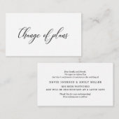 Met de hand geschreven Simple | Huwelijksuitstel Informatiekaartje (Voorkant / Achterkant)