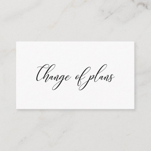 Met de hand geschreven Simple | Huwelijksuitstel Informatiekaartje (Voorkant)