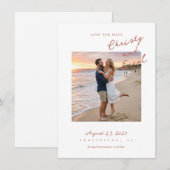 Met de hand geschreven Terra Save The Date (Voorkant / Achterkant)