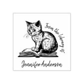 Met de hand geschreven Vintage Kat Aangepaste Bibl Rubberstempel (Afrduk)