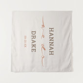 Met de hand geschreven We Do Script Trouwdag Wandkleed (Voorkant (horizontaal))