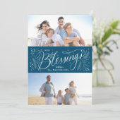 Met de hand geschreven zegels 2 Foto Feestdagenkaart (Staand voorkant)