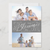 Met de hand geschreven zegels 2 Foto Feestdagenkaart (Voorkant)