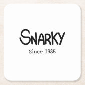 Met de hand geschreven zwarte inkt Snarky humor Kartonnen Onderzetters (Voorkant)