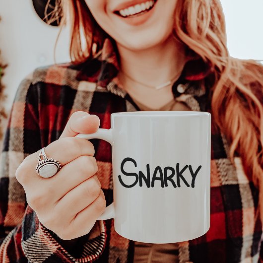 Met de hand geschreven zwarte inkt Snarky humor Magische Mok