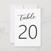 Met de hand geschreven zwarte witte bruiloft kaart (Voorkant)