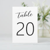 Met de hand geschreven zwarte witte bruiloft kaart (Staand voorkant)