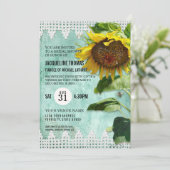 met de hand geslepen zonnebloemen - Dekking Bee Aq Kaart (Staand voorkant)