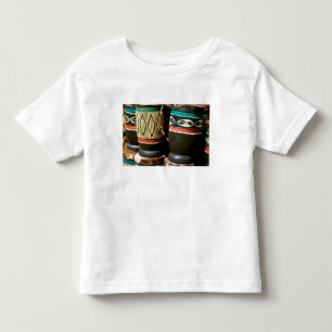 Met de hand gesneden trommels, Livingston, Zambia Kinder Shirts