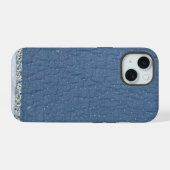 Met de hand gestikte telefoonhoes iPhone 15 case (Achterkant horizontaal)