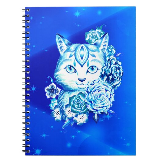 Met de hand getekend 10 Blues Cat School-laptop Notitieboek (Voorkant)